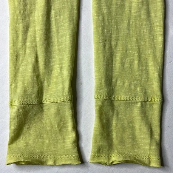 WE THE FREE PEOPLE Lou Legacy Henley Top‎ M Crochet Lace Highlighter Yellow Y2K - Picture 17 of 17